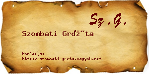 Szombati Gréta névjegykártya
